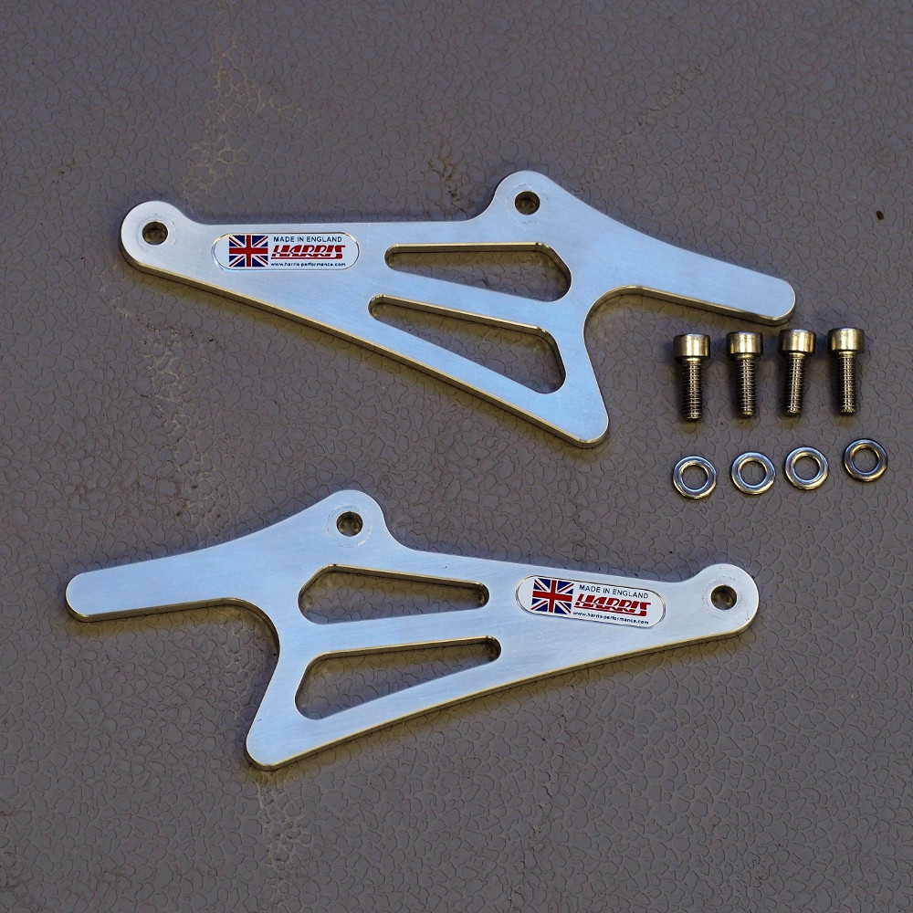 Harris Swingarm Yamaha Fit Lifter Brackets (Pair) Satin Silver eBay